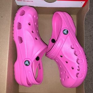 Pink crocs